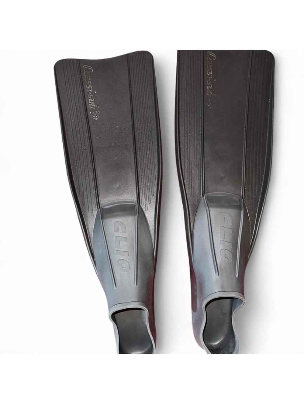 Cressi Clio Swim Fins Snorkel Flippers Black Size 43-44 Made in Italy